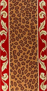 Leopard Skin w/ Red and Gold Leaf Border