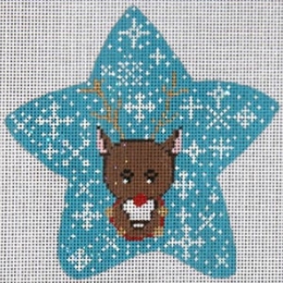 Reindeer Star on Teal