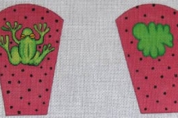 Frog on Pink with Black dots