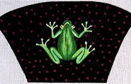 Frog on Polka Dots w/Black Bkg.