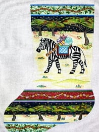 Zebra with Blanket, Bells, Holly in Desert