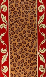 Leopard Skin w/ Red and Gold Leaf Border