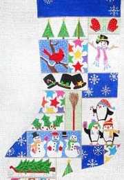Christmas Patchwork with Penguins