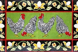 Chickens with Egg Border