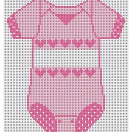 Baby Onesie  -  Pink with name and date